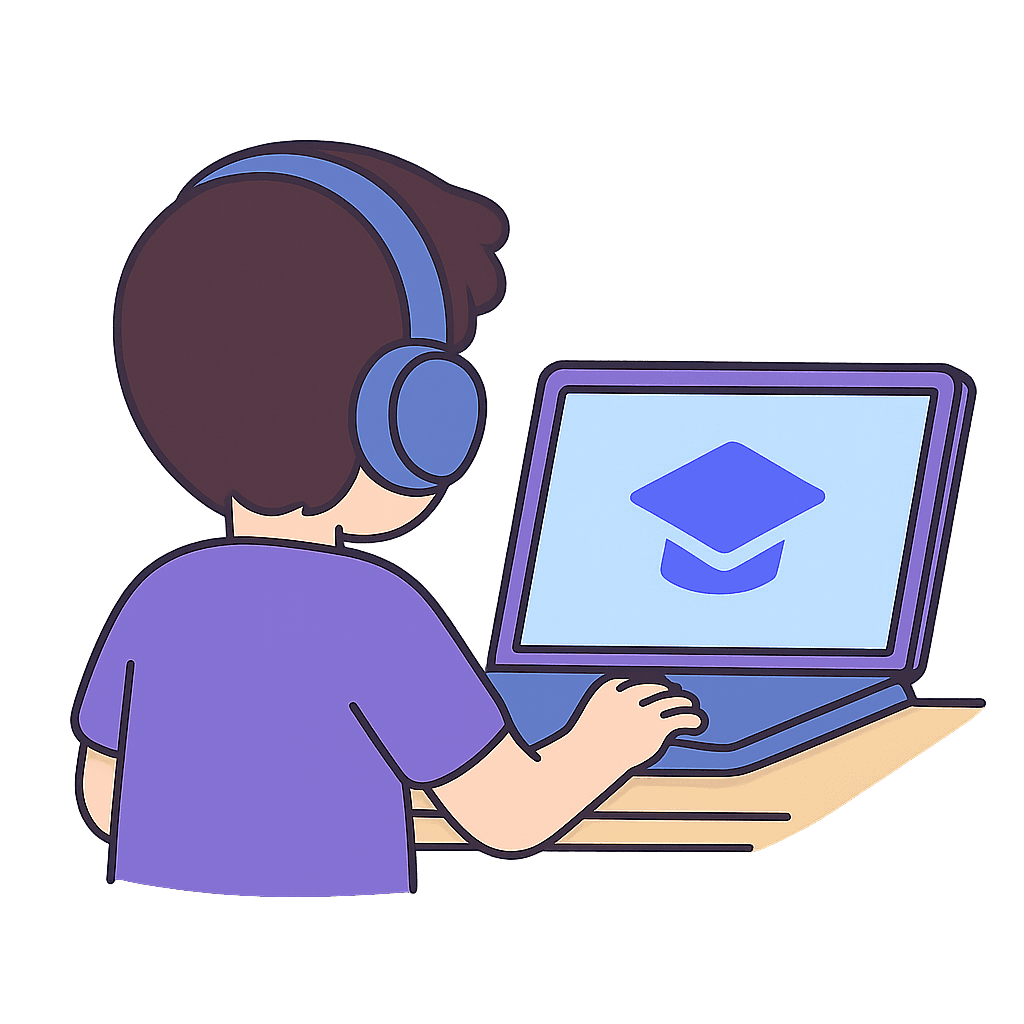 Élèves apprenant en ligne avec Zad Education